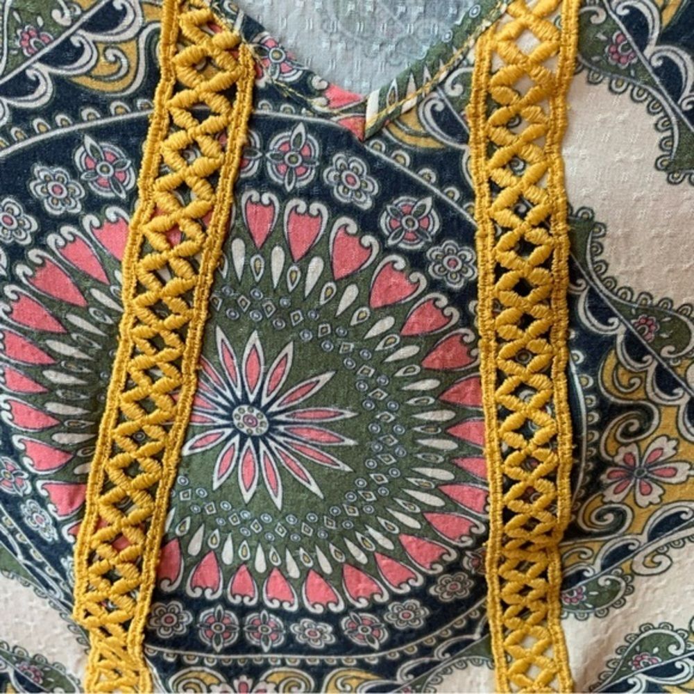 Ella Moon Paisley Open Sleeve Top S - Picture 2 of 10